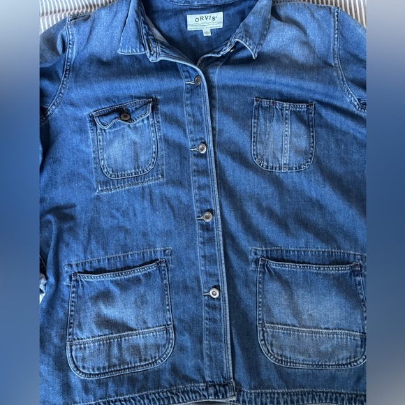 Orvis Classic Indigo Denim/Cotton Shirt Jacket Size  X-Large - Picture 5 of 15